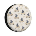 thumbnail image 1 of Logiee Hippos Driving A Car Print Spare Tire Cover, Universal Wheel Protectors,Waterproof Dust-Proof UV Sun Wheel Tire Cover,Fit for SUV, RV, Travel Trailer, Truck-15 inch, 1 of 6