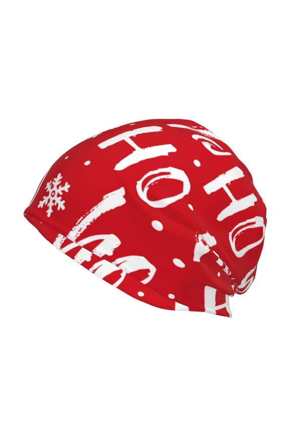 Hohoho Print Unisex Knit Beanie for Men Women Winter Hat,Beanies Skull Caps