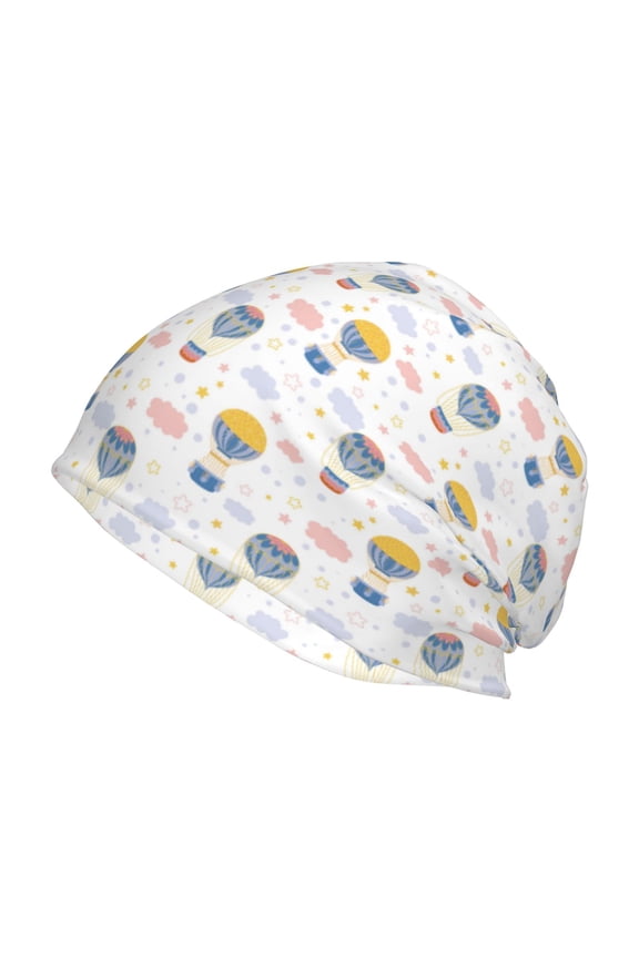 Hot Air Balloon Print Unisex Knit Beanie for Men Women Winter Hat,Beanies Skull Caps