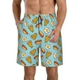 thumbnail image 1 of Logiee Hot Dog Pizza Print Mens Swim Trunks Quick Dry Board Shorts,Breathable Hawaii Beach Shorts Swimwear Bathing Suits-Medium, 1 of 6