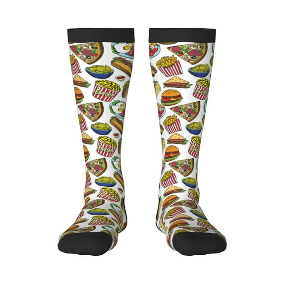Logiee Hot Dog With One Sausage Print Gift Stocking Stuffers,Adult Stockings,Novelty Socks,Funny Socks Birthday Running Walking Sleeping