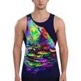 thumbnail image 1 of Logiee Howling Wolf Print Men's Workout Tank Top,Quick Dry Workout Tank Top,Gym Muscle Tee,Fitness Bodybuilding Sleeveless T Shirt-3X-Large, 1 of 7