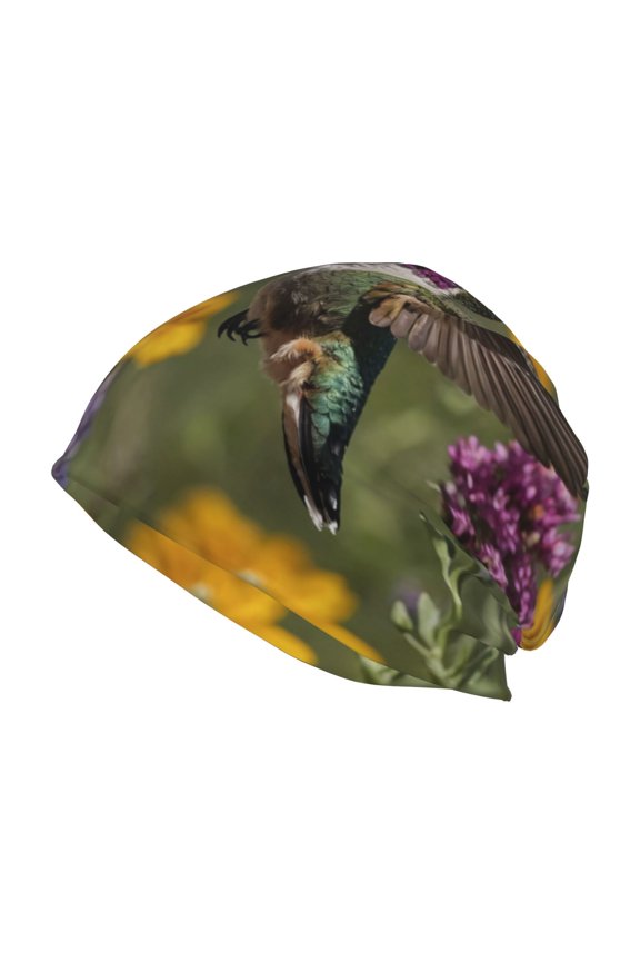 Humming Bird Print Unisex Knit Beanie for Men Women Winter Hat,Beanies Skull Caps