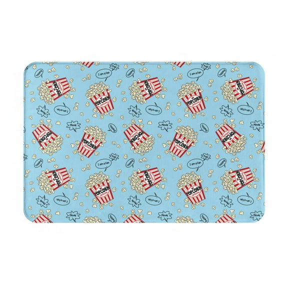 Logiee I Am A Fan Popcorn Print Welcome Mats for Entryway,Door Mat for Front Door,Entry Mat,Doormat for Garden, Garage, Patio, Home, Porch Decor