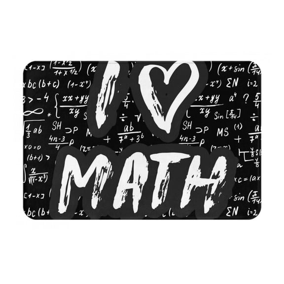 Logiee I love Math Print Welcome Mats for Entryway,Door Mat for Front Door,Entry Mat,Doormat for Garden, Garage, Patio, Home, Porch Decor