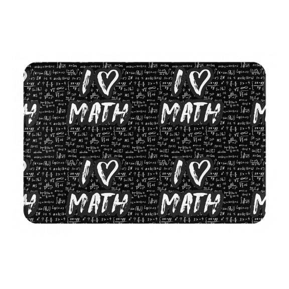 Logiee I love Math Print Welcome Mats for Entryway,Door Mat for Front Door,Entry Mat,Doormat for Garden, Garage, Patio, Home, Porch Decor