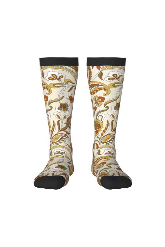 Indian Paisley Print Gift Stocking Stuffers,Adult Stockings,Novelty Socks,Funny Socks Birthday Running Walking Sleeping