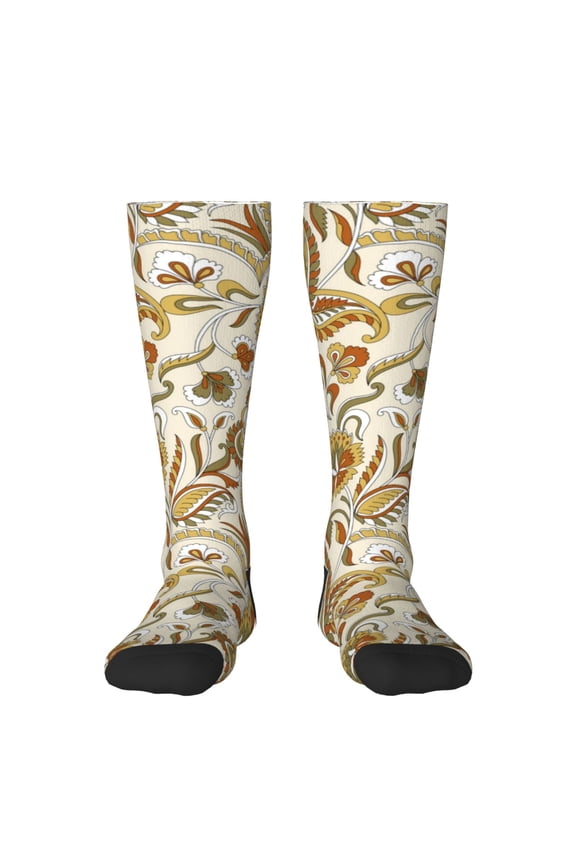 Indian Paisley Print Gift Stocking Stuffers,Adult Stockings,Novelty Socks,Funny Socks Birthday Running Walking Sleeping