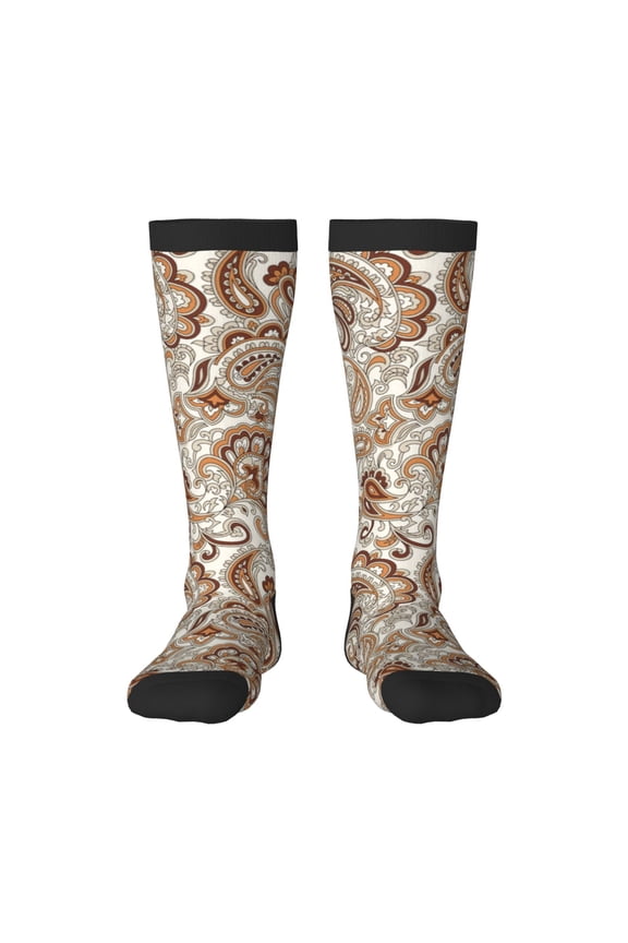 Indian Paisley1 Print Gift Stocking Stuffers,Adult Stockings,Novelty Socks,Funny Socks Birthday Running Walking Sleeping