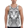 thumbnail image 1 of Logiee Intricate Cat Mandala Print Men's Workout Tank Top,Quick Dry Workout Tank Top,Gym Muscle Tee,Fitness Bodybuilding Sleeveless T Shirt-X-Large, 1 of 7
