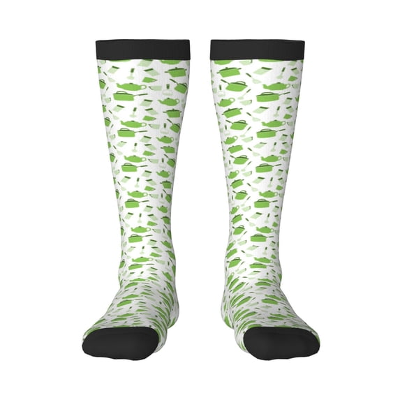 Logiee Kitchen Utensiles Cooking Pots Print Gift Stocking Stuffers,Adult Stockings,Novelty Socks,Funny Socks Birthday Running Walking Sleeping