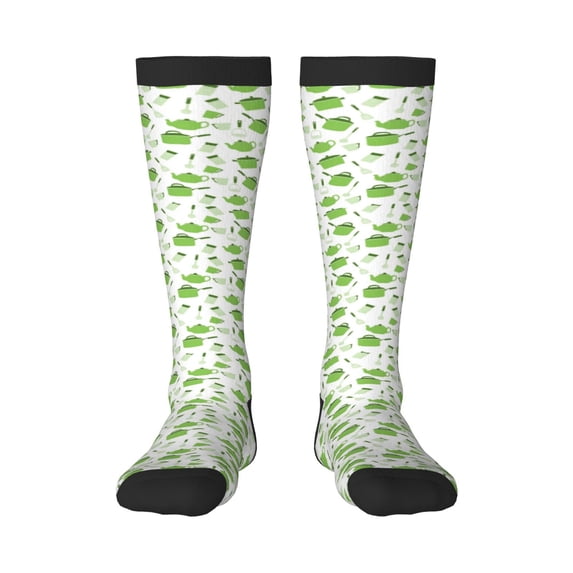 Logiee Kitchen Utensiles Cooking Pots Print Gift Stocking Stuffers,Adult Stockings,Novelty Socks,Funny Socks Birthday Running Walking Sleeping