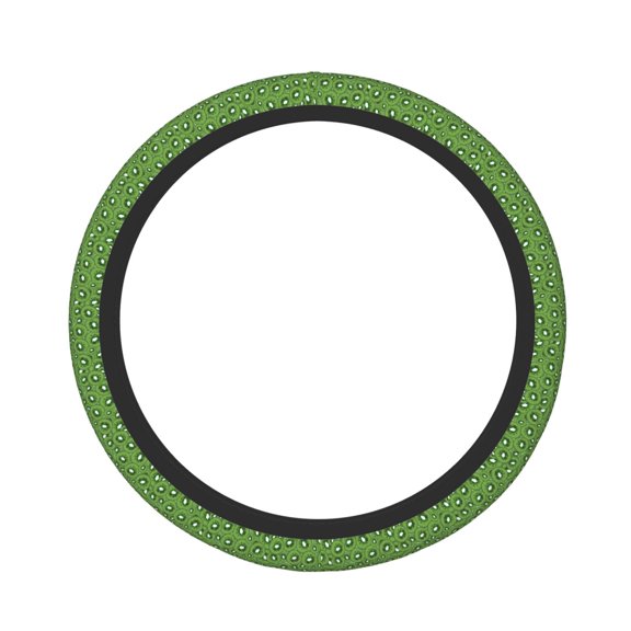 Logiee Kiwi Fruit Print Breathable Elastic Steering Wheel Cover, Non-Slip Stretch Steering Wheel Protector,Universal 15 Inch Fit Auto, Suvs, Truck