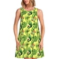 thumbnail image 1 of Logiee Kiwi and Avocado Print Summer Dresses for Women,Beach Sleeveless Flowy Pocket Tshirt Tank Sundresses,Women's Sleeveless Dress, 1 of 7