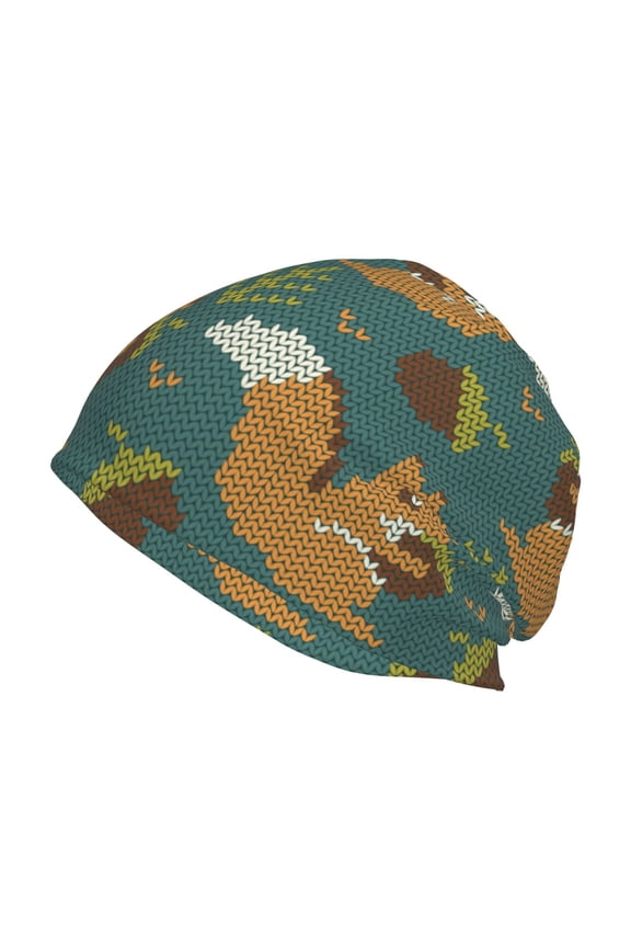Knitted Woodland Squirrel Print Unisex Knit Beanie for Men Women Winter Hat,Beanies Skull Caps