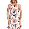 thumbnail image 1 of Logiee Koi Fish And Corals Print Summer Dresses for Women,Beach Sleeveless Flowy Pocket Tshirt Tank Sundresses,Women's Sleeveless Dress, 1 of 7