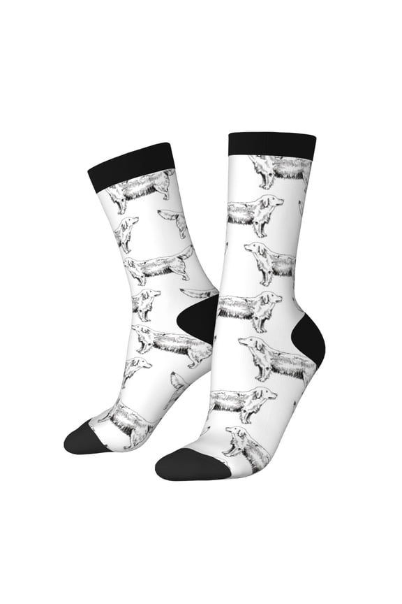 Labrador Retriever Dog Print Adult Socks for Men & Women,Calf Socks, Ankle Socks,Boots Socks,Breathable Casual Sock,Unisex Crew Socks