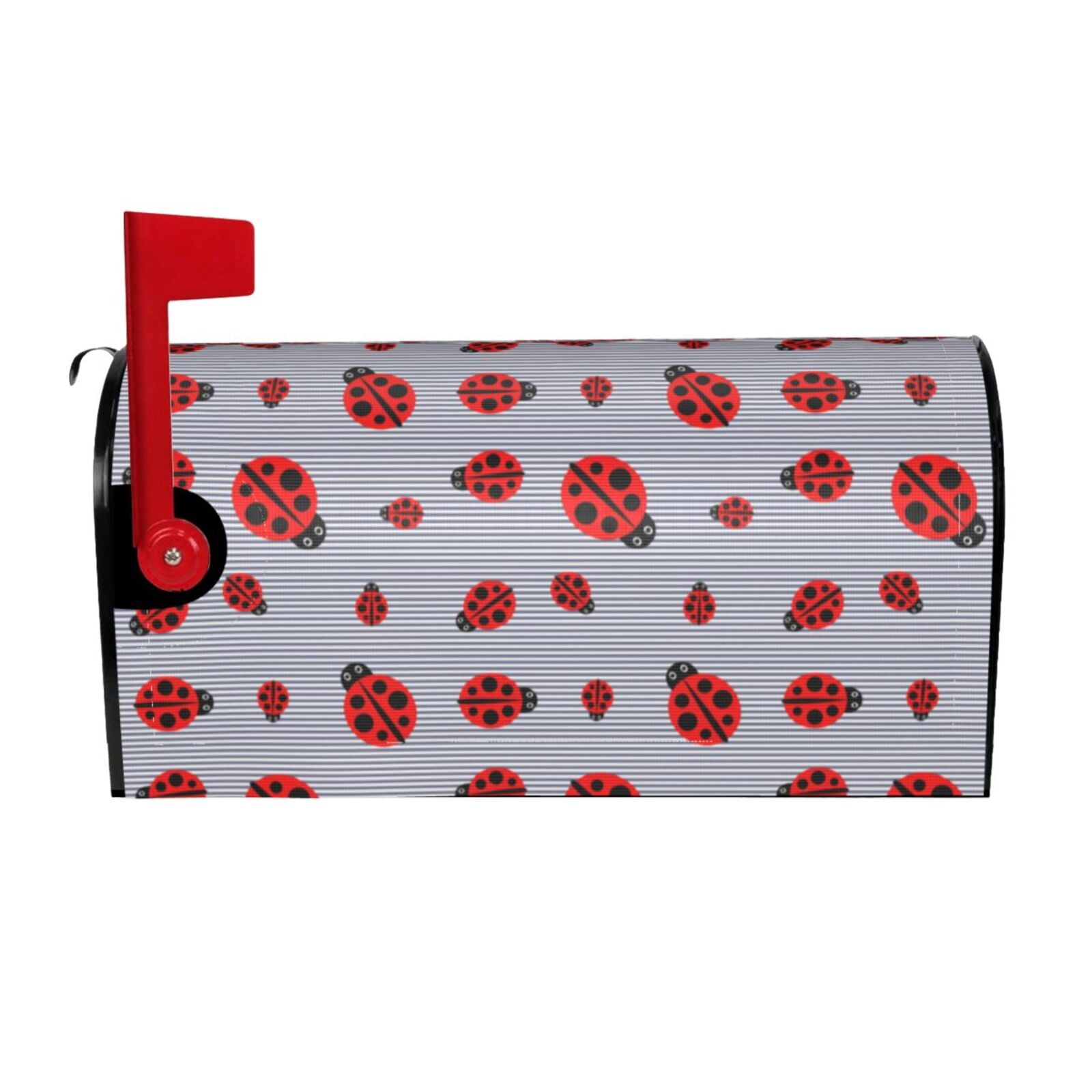 Logiee Ladybug Print Post Letter Box Wrap Decor, Mailbox Cover Suitable for Standard Mailbox and Large Size Mailbox,Outdoor Yard Decoration-25.5x21 in