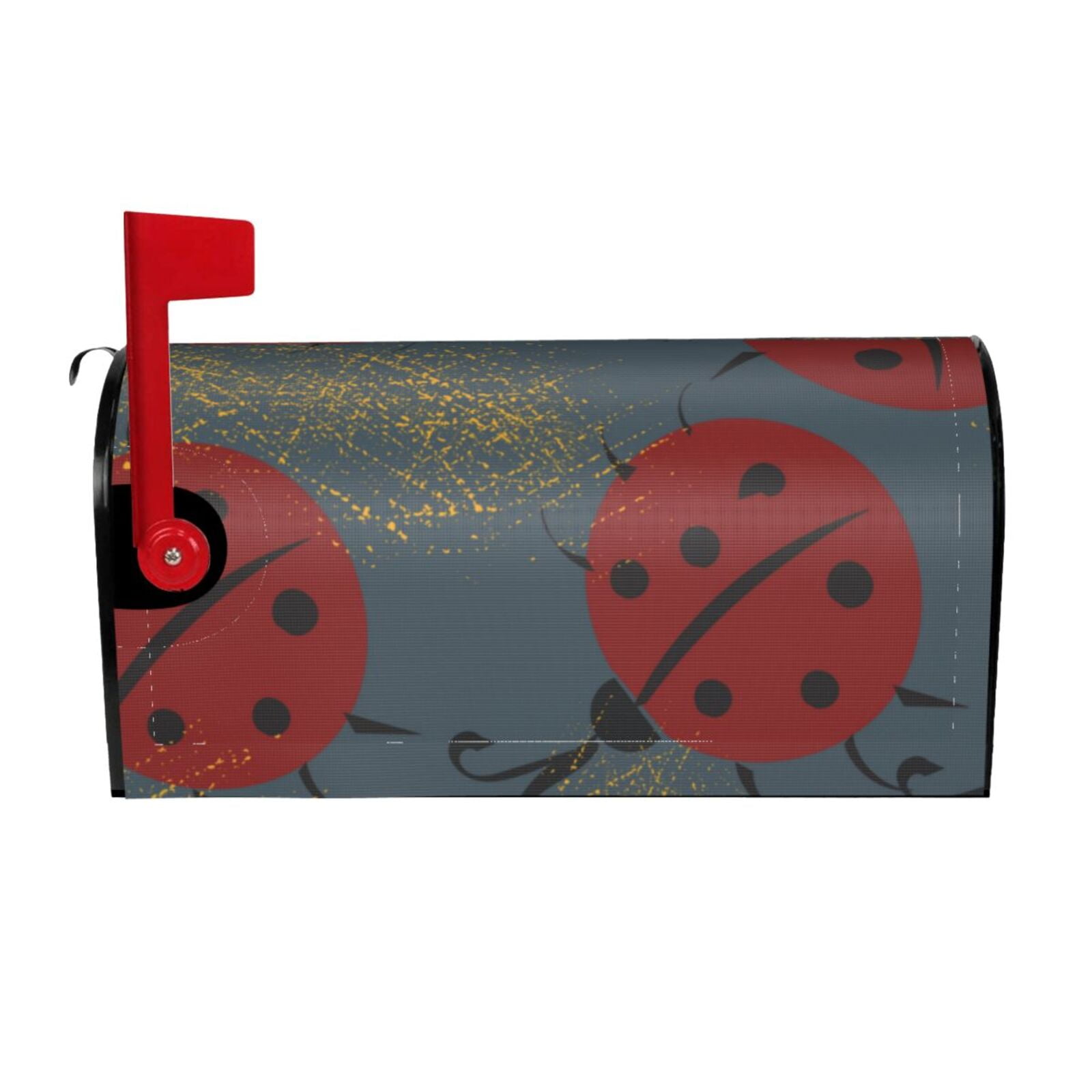 Logiee Ladybug Print Post Letter Box Wrap Decor, Mailbox Cover Suitable for Standard Mailbox and Large Size Mailbox,Outdoor Yard Decoration-21x18 in
