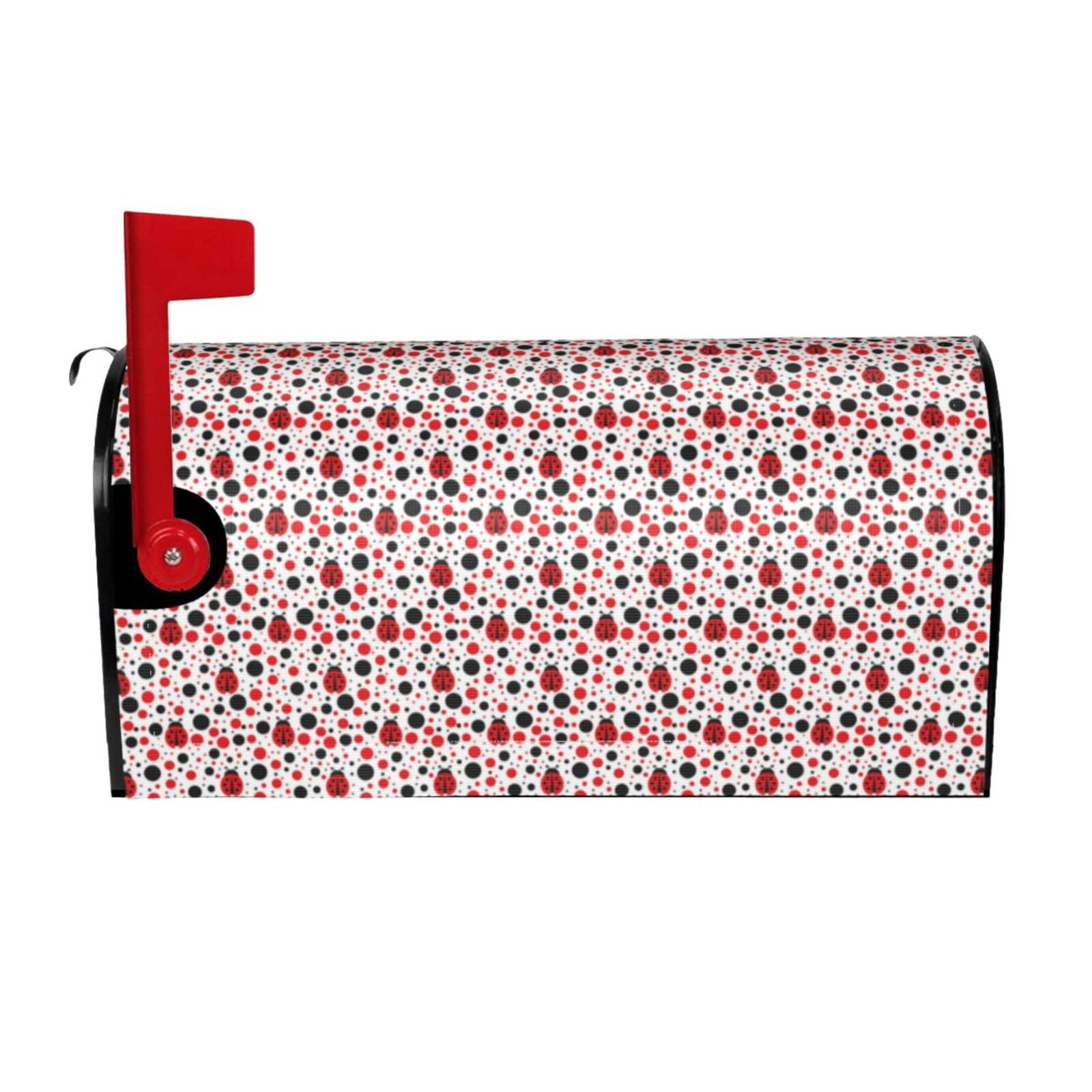 Logiee Ladybugs 2 Print Post Letter Box Wrap Decor, Mailbox Cover Suitable for Standard Mailbox and Large Size Mailbox,Outdoor Yard Decoration-21x18 in