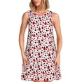 thumbnail image 1 of Logiee Ladybugs 2 Print Summer Dresses for Women,Beach Sleeveless Flowy Pocket Tshirt Tank Sundresses,Women's Sleeveless Dress, 1 of 7