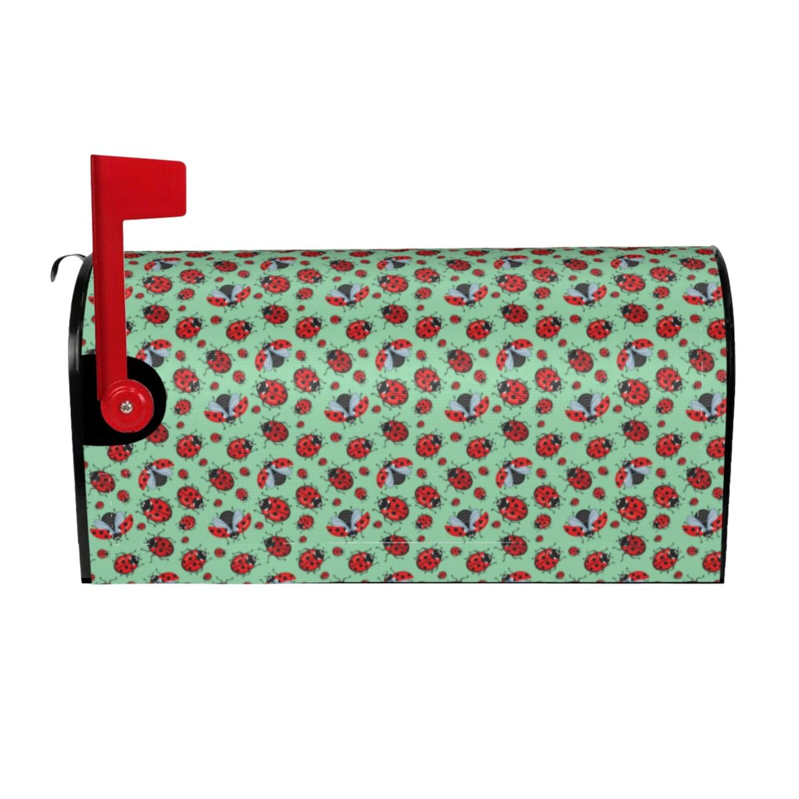 Logiee Ladybugs 3 Print Post Letter Box Wrap Decor, Mailbox Cover Suitable for Standard Mailbox and Large Size Mailbox,Outdoor Yard Decoration-21x18 in