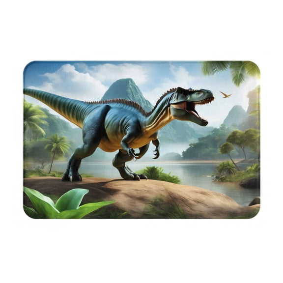 Logiee Lake Forest Dinosaur A Print Welcome Mats for Entryway,Door Mat for Front Door,Entry Mat,Doormat for Garden, Garage, Patio, Home, Porch Decor