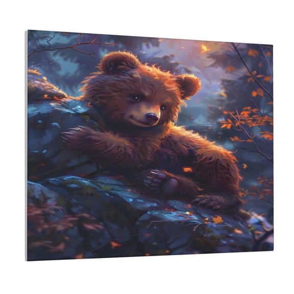 Logiee Lazy Stone Bear Print Canvas Wall Art ,Art Poster,Canvas Decorative Picture,Decor Wall Pictures for Living Room Bedroom Bathroom,Ready to Hang