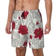 thumbnail image 1 of Logiee Leaves And Anemone Print Men's Swim Trunk,Quick Dry Board Shorts ,Men's Swim Trunks with Compression Liner, Bathing Suits with Pockets-XX-Large, 1 of 6