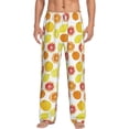 thumbnail image 1 of Logiee Lemon Orange Print Pajama Pants for Men,Men’s Pajama Bottoms,Mens PJ Pants with Pockets & Button Fly-Medium, 1 of 6