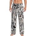 thumbnail image 1 of Logiee Leopard And Zebra Print Pajama Pants for Men,Men’s Pajama Bottoms,Mens PJ Pants with Pockets & Button Fly-Small, 1 of 6