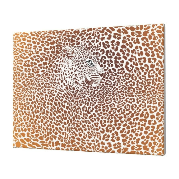 Logiee Leopard Brown Print Canvas Wall Art,Canvas Picture Prints with Frame, Wall Art Decorative,Canvas Decorative,Suitable for Living Room Bedroom Office Room 30x40