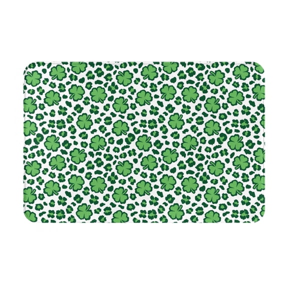 Logiee Leopard print St. Patrick's Day Print Welcome Mats for Entryway,Door Mat for Front Door,Entry Mat,Doormat for Garden, Garage, Patio, Home, Porch Decor