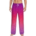 thumbnail image 1 of Logiee Light Purple Glitter Print Pajama Pants for Men,Men’s Pajama Bottoms,Mens PJ Pants with Pockets & Button Fly-3X-Large, 1 of 6