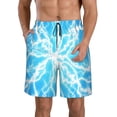 thumbnail image 1 of Logiee Light blue flash Print Mens Swim Trunks Quick Dry Board Shorts,Breathable Hawaii Beach Shorts Swimwear Bathing Suits-XX-Large, 1 of 6