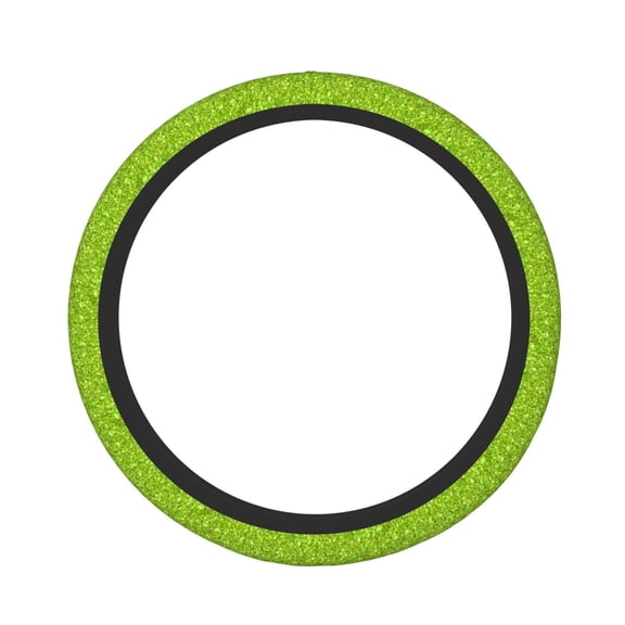 Logiee Lime green glitter Print Breathable Elastic Steering Wheel Cover, Non-Slip Stretch Steering Wheel Protector,Universal 15 Inch Fit Auto, Suvs, Truck