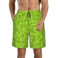 thumbnail image 1 of Logiee Lime green glitter Print Mens Swim Trunks Quick Dry Board Shorts,Breathable Hawaii Beach Shorts Swimwear Bathing Suits-3X-Large, 1 of 6