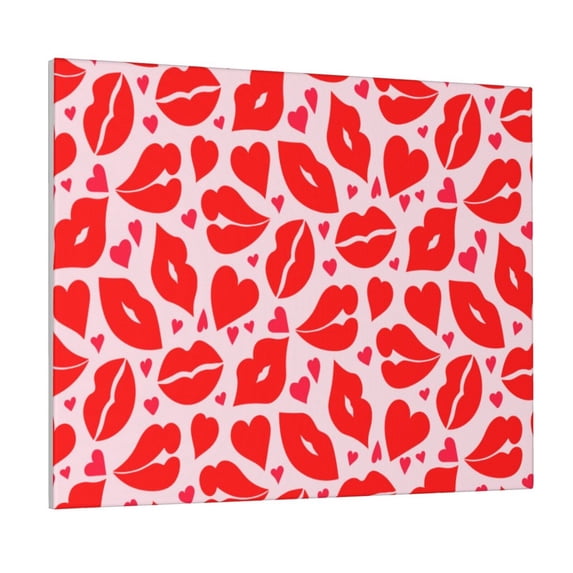 Logiee Lips Kiss Print Canvas Wall Art ,Art Poster,Canvas Decorative Picture,Decor Wall Pictures for Living Room Bedroom Bathroom,Ready to Hang