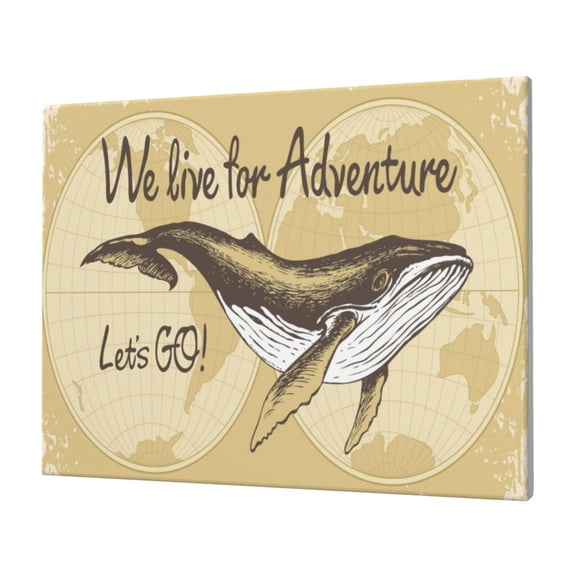 Logiee We Live for Adventure Print Canvas Wall Art,Canvas Picture Prints with Frame, Wall Art Decorative,Canvas Decorative,Suitable for Living Room Bedroom Office Room 30x40