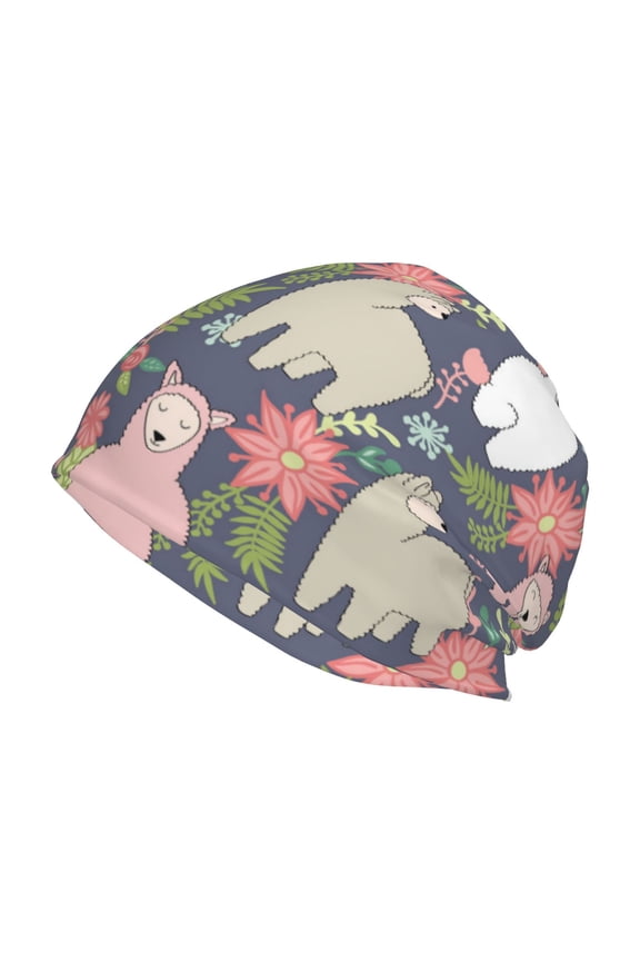 Llamas Print Unisex Knit Beanie for Men Women Winter Hat,Beanies Skull Caps