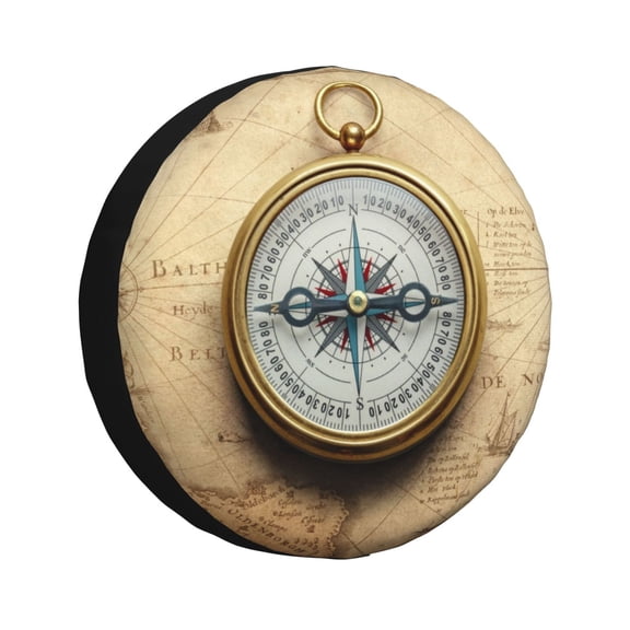 Logiee Magnetic Old Compass On World Map Print Spare Tire Cover, Universal Wheel Protectors,Waterproof Dust-Proof UV Sun Wheel Tire Cover,Fit for SUV, RV, Travel Trailer, Truck-17 inch