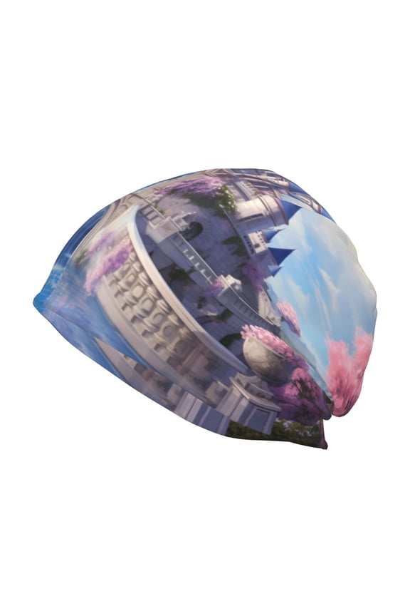 Majestic Fantasy Castle Print Unisex Knit Beanie for Men Women Winter Hat,Beanies Skull Caps