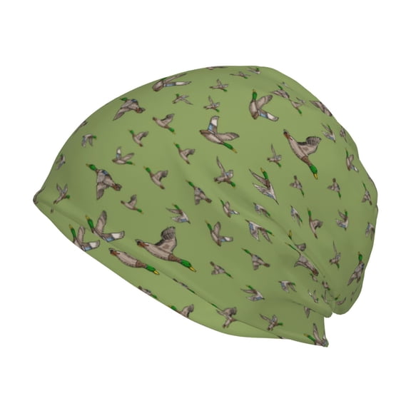Logiee Mallard Duck Print Unisex Knit Beanie for Men Women Winter Hat,Beanies Skull Caps