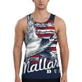 thumbnail image 1 of Logiee Mallard Duck With American Flag Print Men's Workout Tank Top,Quick Dry Workout Tank Top,Gym Muscle Tee,Fitness Bodybuilding Sleeveless T Shirt-Large, 1 of 7