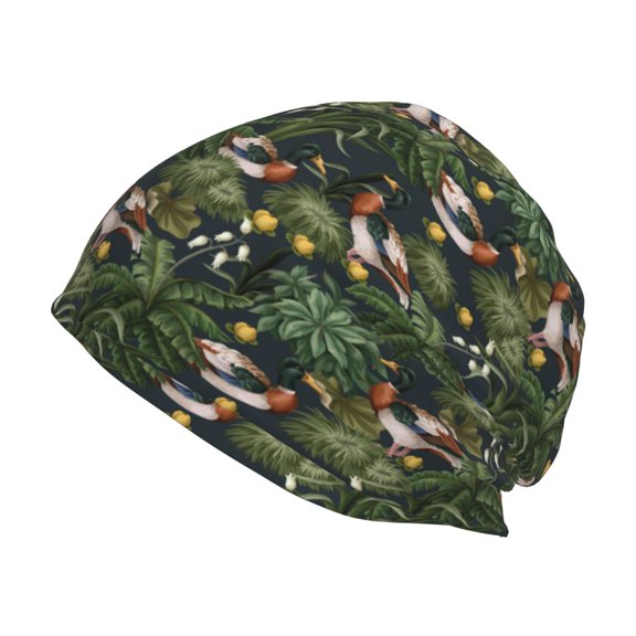 Logiee Mallard Ducks And Water Print Unisex Knit Beanie for Men Women Winter Hat,Beanies Skull Caps