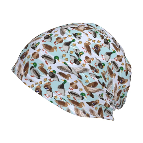 Logiee Mallard Ducks Wild Birds1 Print Unisex Knit Beanie for Men Women Winter Hat,Beanies Skull Caps