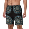 thumbnail image 1 of Logiee Mandala Print Men's Swim Trunk,Quick Dry Board Shorts ,Men's Swim Trunks with Compression Liner, Bathing Suits with Pockets-3X-Large, 1 of 6