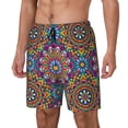 thumbnail image 1 of Logiee Mandala Print Men's Swim Trunk,Quick Dry Board Shorts ,Men's Swim Trunks with Compression Liner, Bathing Suits with Pockets-X-Large, 1 of 6