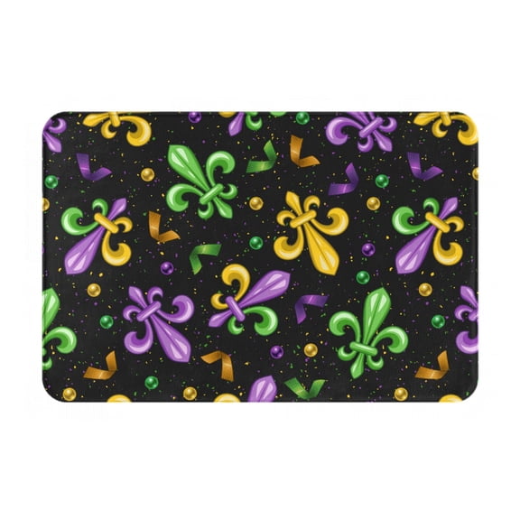 Logiee Mardi Gras Carnival4 Print Welcome Mats for Entryway,Door Mat for Front Door,Entry Mat,Doormat for Garden, Garage, Patio, Home, Porch Decor