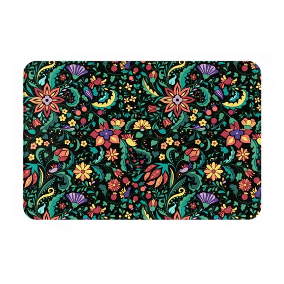Logiee Mexican Flower 1 Print Welcome Mats for Entryway,Door Mat for Front Door,Entry Mat,Doormat for Garden, Garage, Patio, Home, Porch Decor